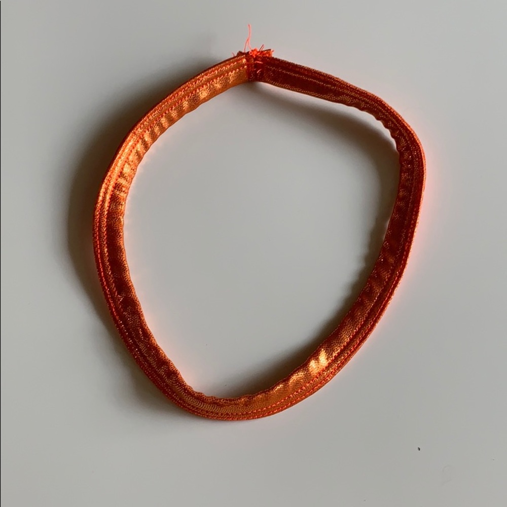 Orange shimmer stretchy headband